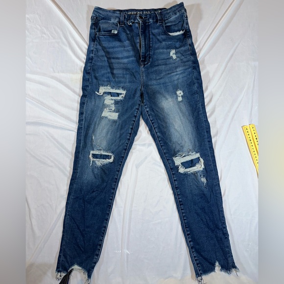 American Eagle Outfitters Denim - American Eagle • Next Level Stretch • Destroyed Curvy Highest Rise Size 12 short